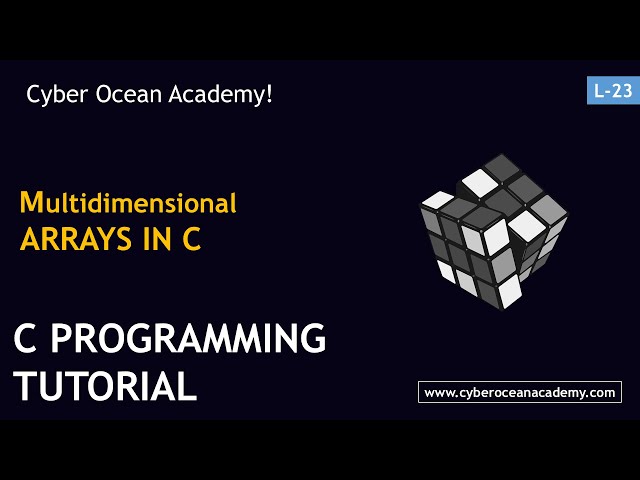 Multidimensional Array in C  | C programming tutorial | Cyber Ocean Academy!