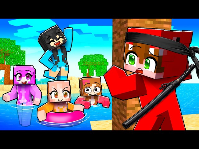 ONE NINJA on ALL GIRLS ISLAND in Minecraft!