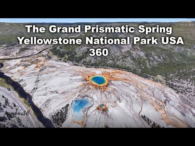 Famous Grand Prismatic Spring Nature's Beauty Yellowstone National Park USA 360 view