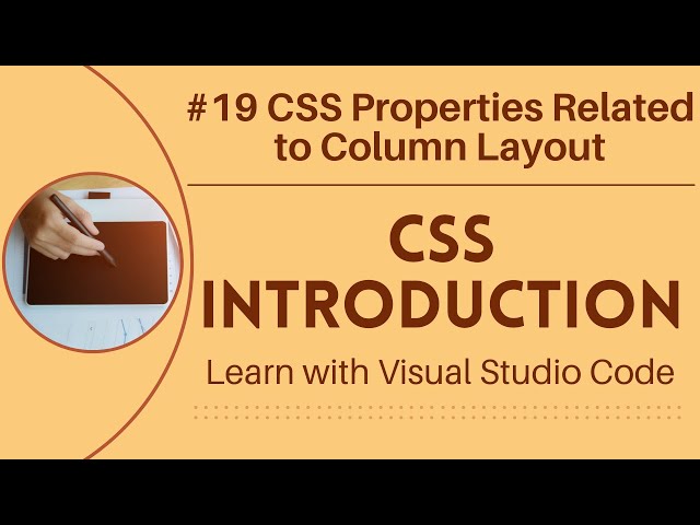 [Learn with VSCode] CSS for Beginners #19 CSS Properties Related to Column Layout