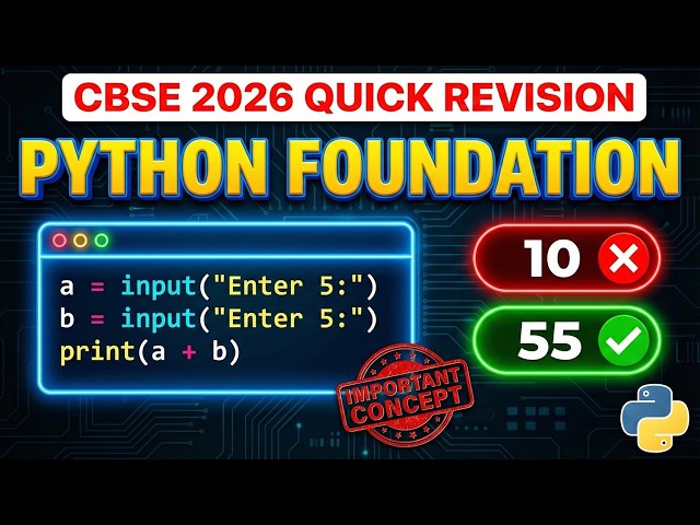 Input & Output Functions in Python + PYQs | Class 12th Computer Science CBSE 2026 Quick Revision