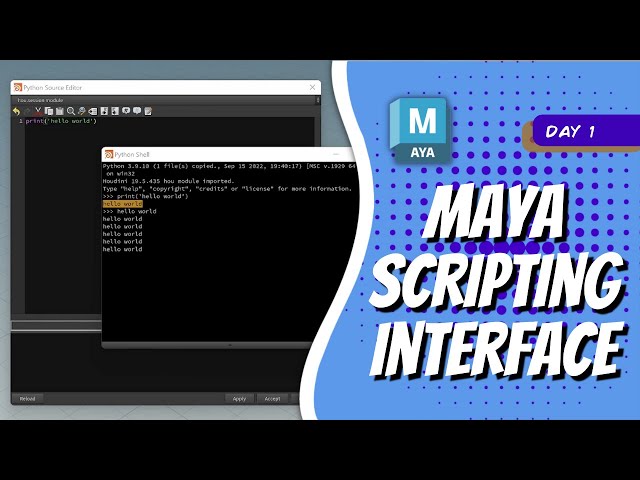 Day 1 - Maya Scripting Interface | Maya 30 Day Introduction to Python