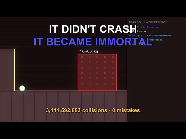 I tried to crash my engine with a 10^66 kg block. It did something worse.