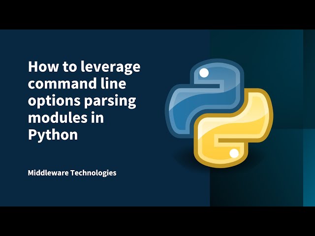 How to leverage command line options parsing modules in Python