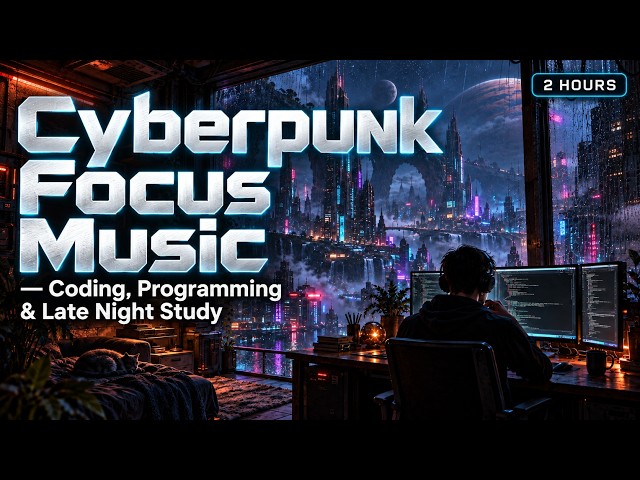 Cyberpunk Focus Music for Coding & Study | 2 Hours Deep Work, DSA & LeetCode