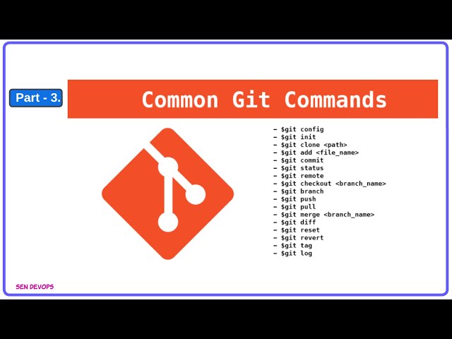 Part - 3. Common Git Commands For DevOps Engineer | @SenDevOps  #devops