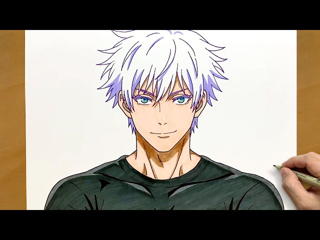 How to Draw Gojo Satoru Step by Step | Easy Anime Drawing
