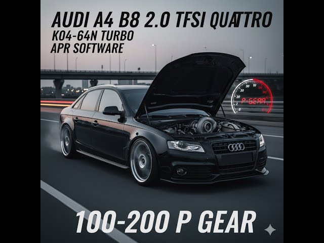 Audi A4 B8 2.0 TFSI Quattro APR  Stage 3 K04 100 200 km/s Acceleration