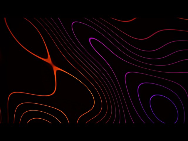 MorphField 4K - Neon Orange, Pink & Purple Topographic Lines 4K (2 Hours) • No Audio