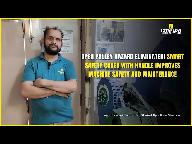 Lathe Machine Safety Improvement | Pulley Cover with Handle & Visual Guide | Kaizen #lean