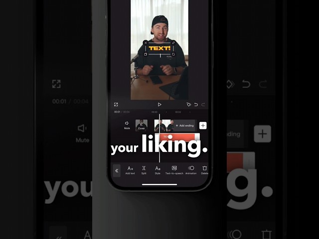 How to add that cool text behind you in CapCut