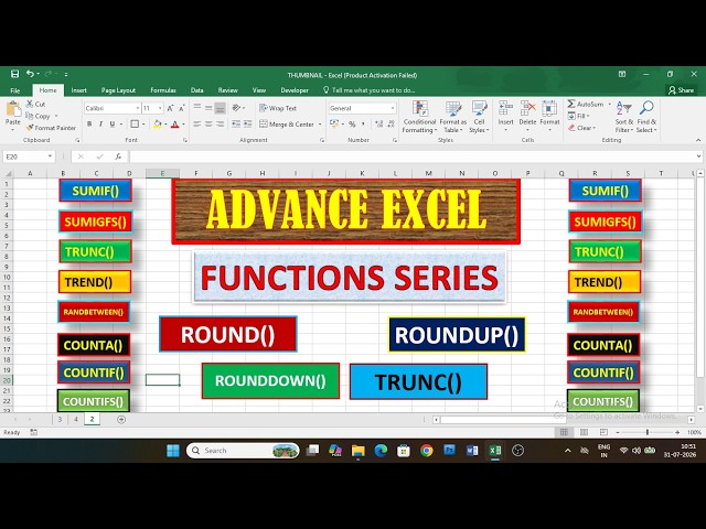 Excel Function (2) Round | Roundup | Rounddown | Trunc