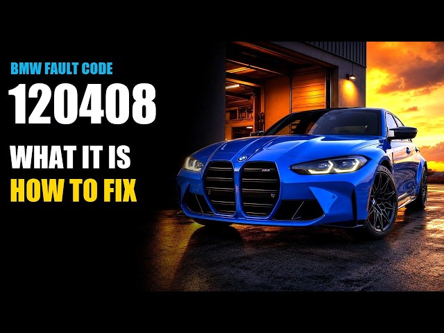BMW Fault Code 120408 - What It Means & How To Fix It (Boost Pressure Control)