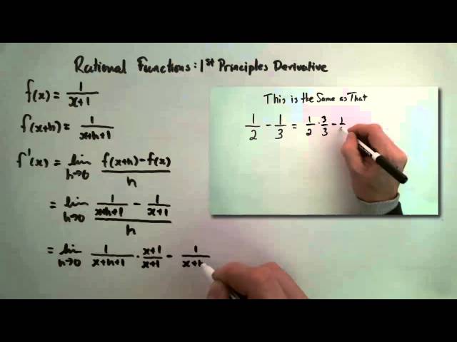 First Principles Derivative of Rational Functions II