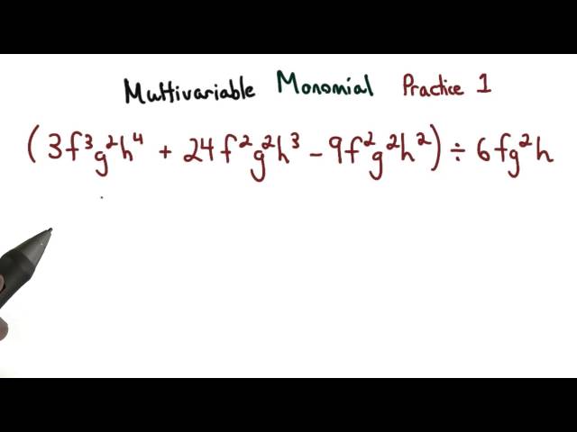 Multivariable Monomials Practice 1 - Visualizing Algebra