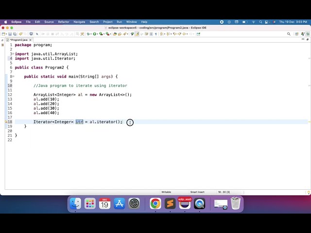 Iterate Array list using iterator | Java Collection