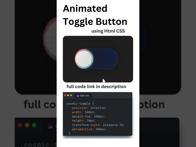 Day 003 -  Css toggle button animation #css #webdevelopment #coding #frontend #htmlcss