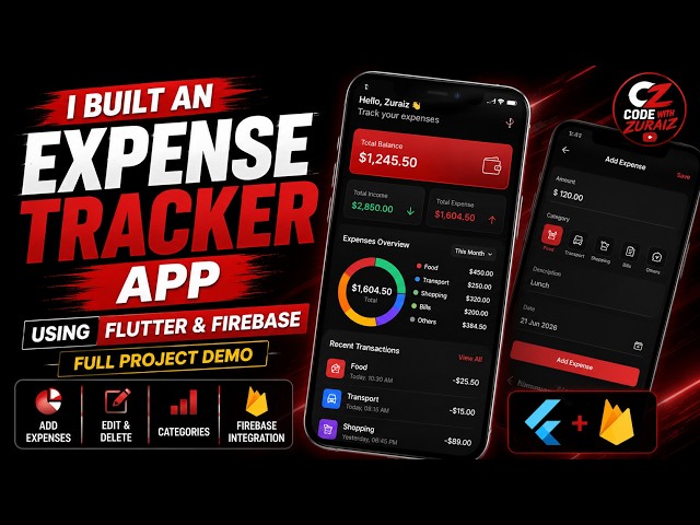 I Built an Expense Tracker App Using Flutter & Firebase  Full Project Demo