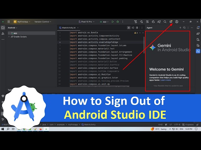 How to Sign Out of Android Studio IDE Google Account?