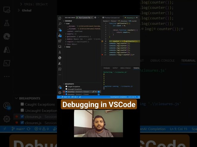 JS Debugging in VSCode by Microsoft SSE