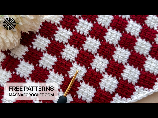 VERY EASY-TO-FOLLOW (2 ROW REP) Crochet Pattern! ❤️ LOVELY Crochet Stitch for Baby Blanket & Bag