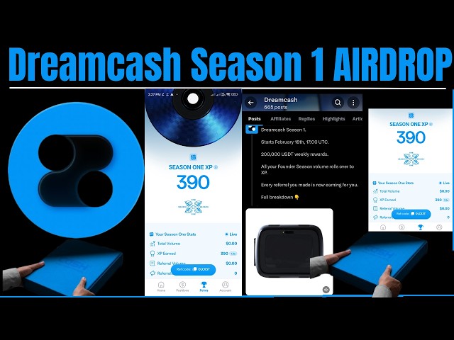 Dreamcash Airdrop Season 1 Live 🔥 Dream Cash Airdrop Claim Update  | DreamCash Airdrop Point Guide 🎁