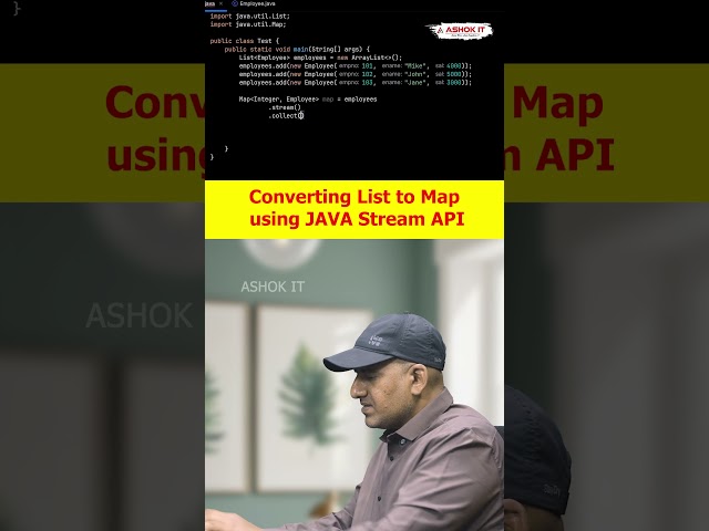 How do you convert a List into a Map using Java Stream API? | Ashok IT#codinginterview #java