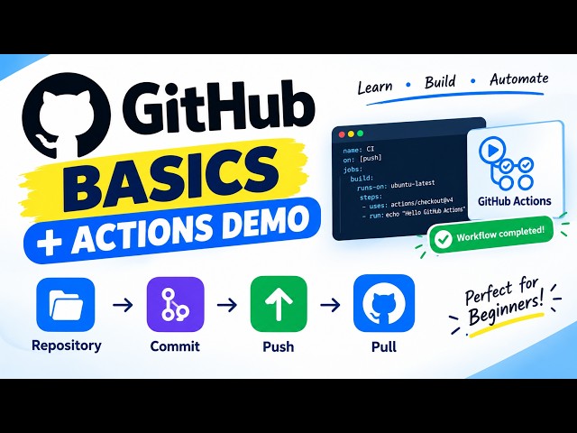 GitHub Basics + GitHub Actions | Complete Beginner Walkthrough & CI Demo