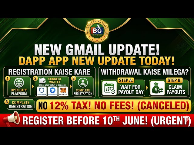 DAPP New Update | New Email Update From Bg Wealth Sharing | Bg Wealth Withdrawal Update today