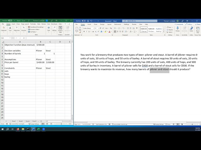 Linear Programming Problem