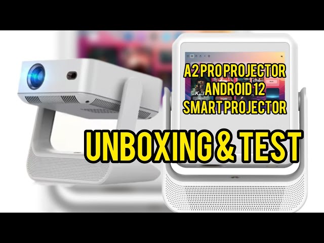 How does this A2 Pro Projector Android 12 Smart Projector 1080P work? UNBOXING & TEST/ TEMU