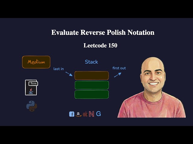 Evaluate Reverse Polish Notation - Leetcode 150 | Optimal Stack Solution (Java & Python)