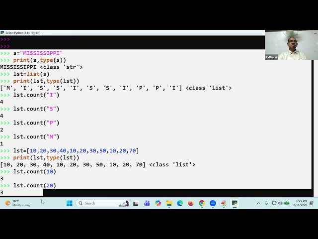 29 3 3 1 List  and its methods    8 count  9 copy     deepANDshallow copy 10reverse  11 sort  12 ext