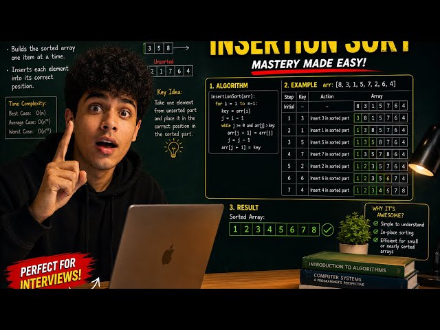 Insertion Sort Explained Visually | Animation That Makes It Easy (Step-by-Step)