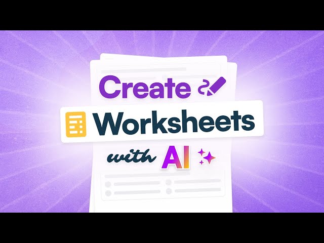 How to create math worksheets with AI
