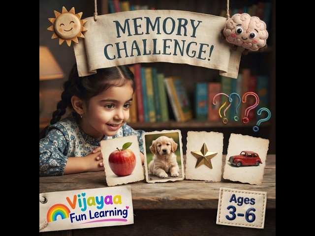 🧠 Memory Challenge for Kids | Can You Remember? | Brain Exercise for Kids 3-6 #youtubevideo