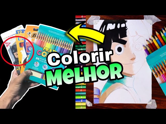 (Free Lesson) How to color any drawing WITH SCHOOL SUPPLIES