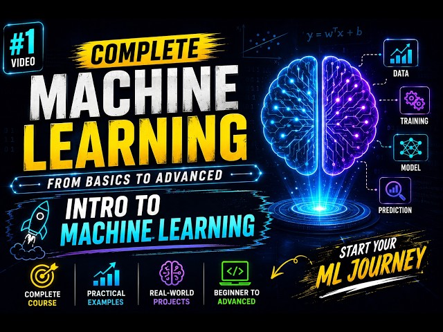Machine Learning Full Course 🔥 |  Introduction to Machine Learning | ML for Beginners