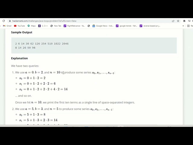 Java Loops II | HackerRank Code |  Code with all Test Case Pass | For Loop | #SHORTS