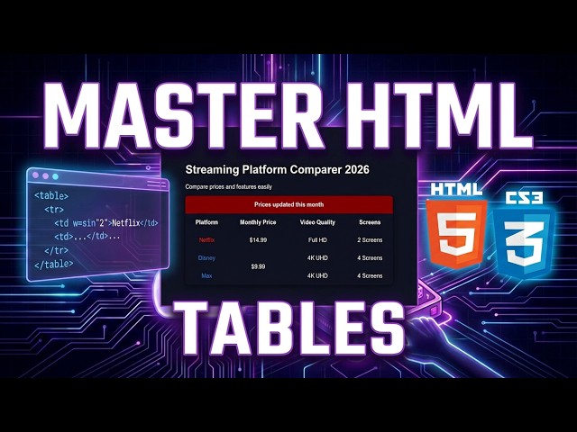 Modern HTML Tables: Build a Sleek Streaming Price Comparer