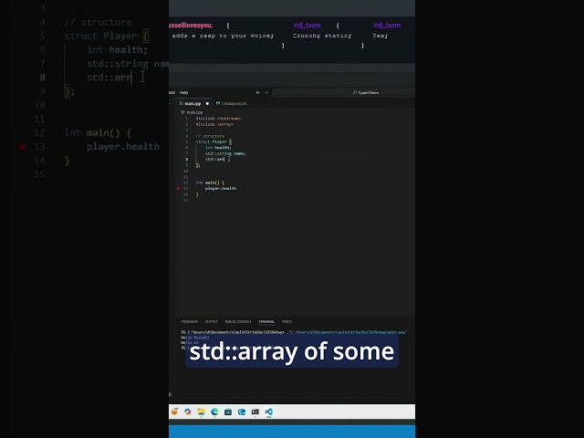 Creating a Player Struct #vtuber #learncpp #tutorial