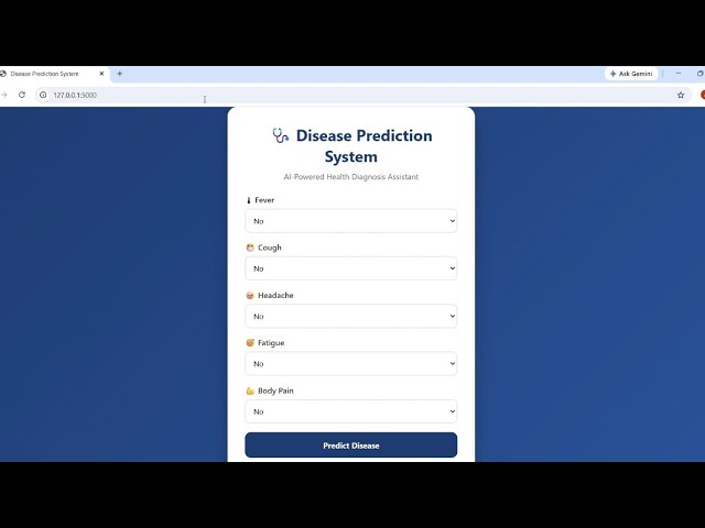 Disease Prediction System 