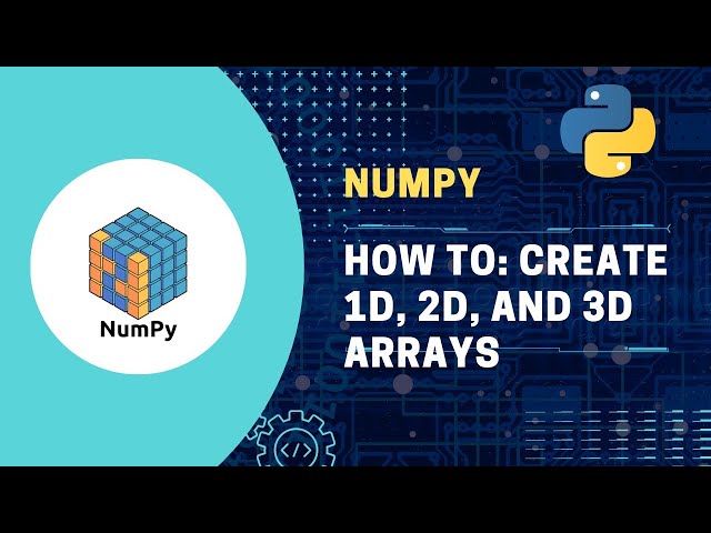 #1 NumPy | How to Create 1D, 2D, and 3D Arrays in NumPy