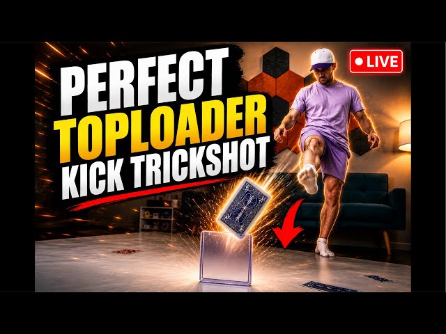 The Perfect Card Kick Trickshot! (Live)
