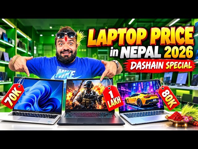 Laptop Price in Nepal 2026 | Best Laptops Under 50,000 to 3 Lakhs! Ft. Ideapad, Legion5, Macbook!