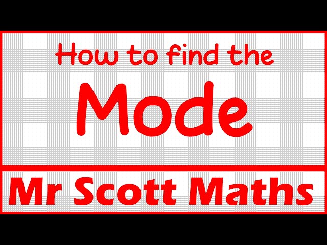 Finding the Mode of a set of data | GCSE Maths