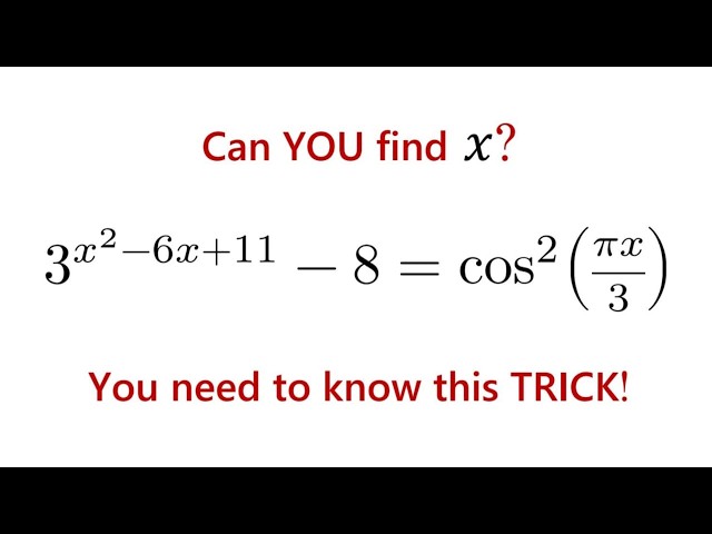 This Equation Looks Impossible Until You Notice One Simple Fact.
