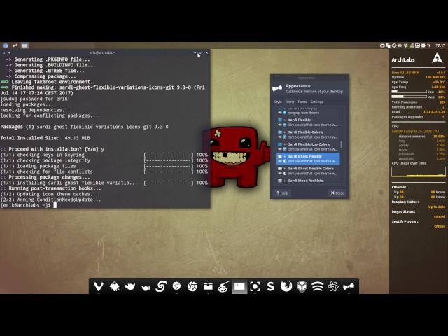 ArchLabs : 136 Sardi Ghost Flexible Variations - suitable for any distro