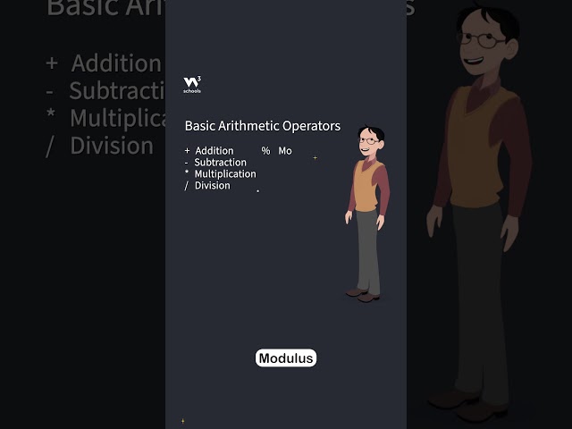 JavaScript Arithmetic Operators - Part 2 - Basic Operators - #w3schools #javascript #programming