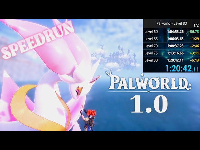 Level 80 In 1:20:42 | Palworld 1.0 Speedrun | Default Casual